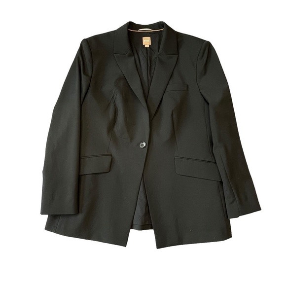 Hugo Boss Jabinalah Stretch Wool Notch Lapel Collar Jacket Black Size 14 #1314 - Picture 4 of 13